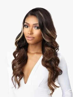 Sensationnel Human Hair Blend HD Lace Front Wig - Butta Glam Wave 24"