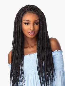 SENSATIONNEL Cloud 9 4X4 PART SWISS LACE Wig - BOX BRAID LARGE
