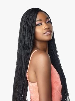 SENSATIONNEL Cloud 9 4X4 PART SWISS LACE Wig - MICRO BOX BRAID 28"