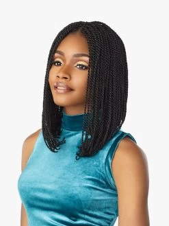 SENSATIONNEL Cloud 9 Synthetic Hair 4x4 Lace Parting Swiss Lace Wig - SENEGAL TWIST BOB