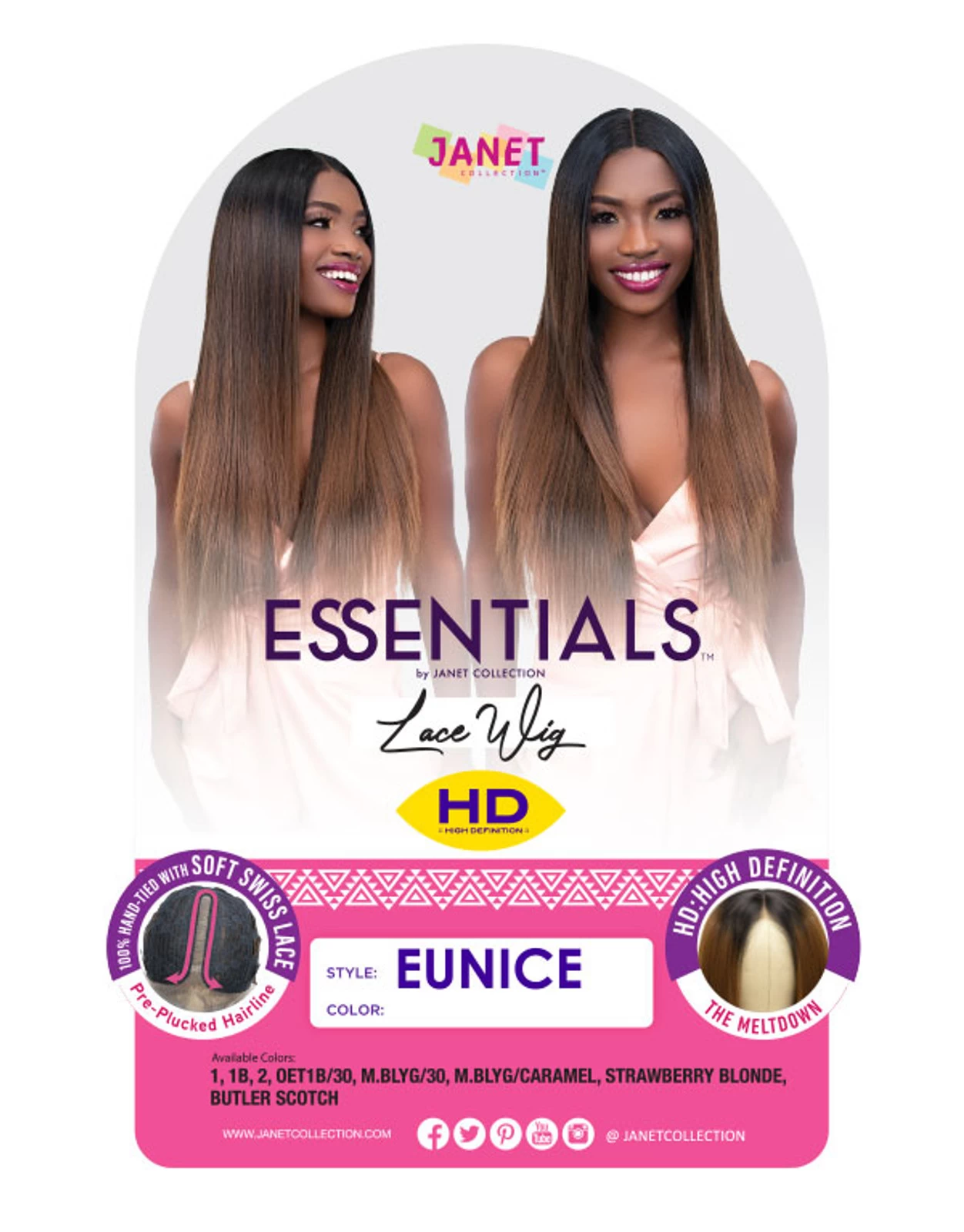 Janet Collection Synthetic ESSENTIALS HD Lace Wig - EUNICE - Image 5
