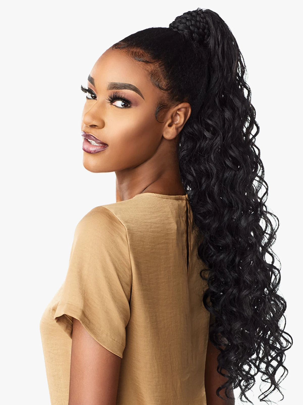 SENSATIONNEL Synthetic Ponytail Instant Pony Wrap - BRAIDED LOOSEDEEP 26"