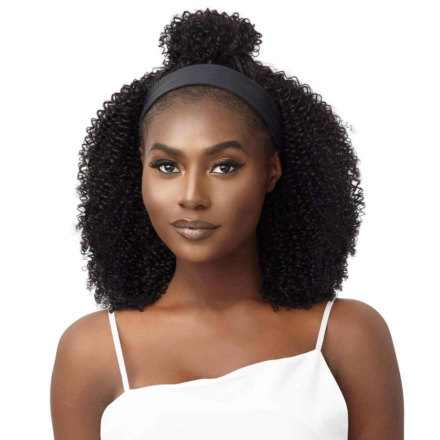 OUTRE 100% Unprocessed Human Hair Headband Wet & Wavy Wig - KINKY COILY 14" - Image 2