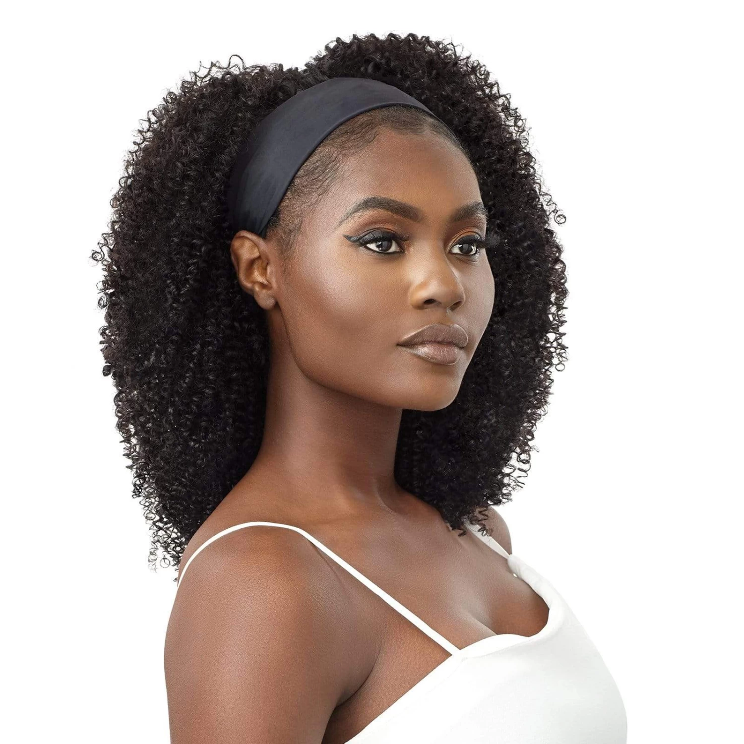 OUTRE 100% Unprocessed Human Hair Headband Wet & Wavy Wig - KINKY COILY 14" - Image 3