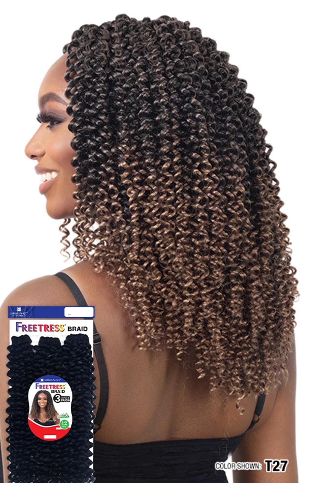 FREETRESS Braid Synthetic Crochet Hair - 3x TAHITI WATER CURL 12" - Image 2