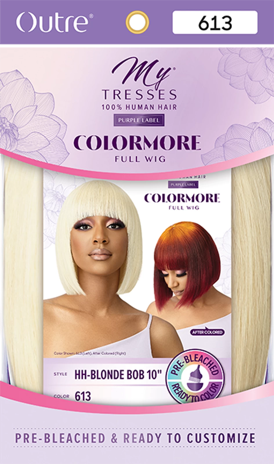 OUTRE MyTresses Purple Label Full Wig Colormore HH-Blonde Bob 10" - Image 5