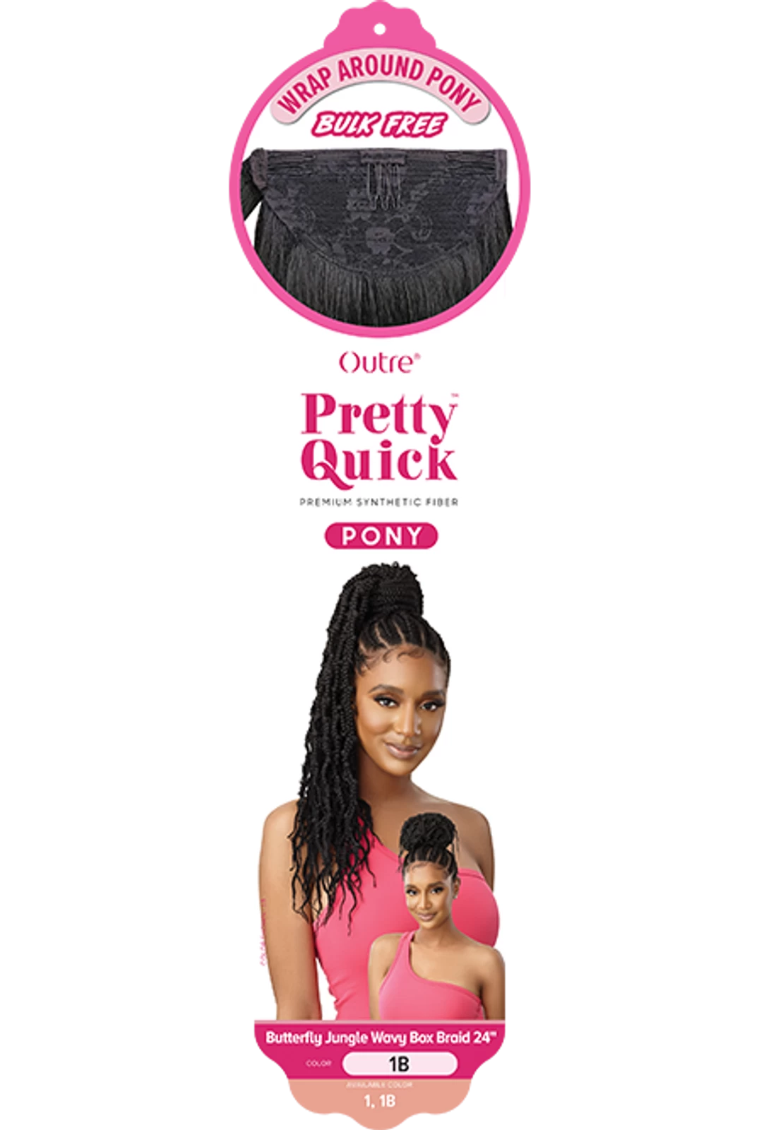OUTRE Pretty Quick Butterfly Jungle Wavy Box Braid Ponytail 24 - Image 3