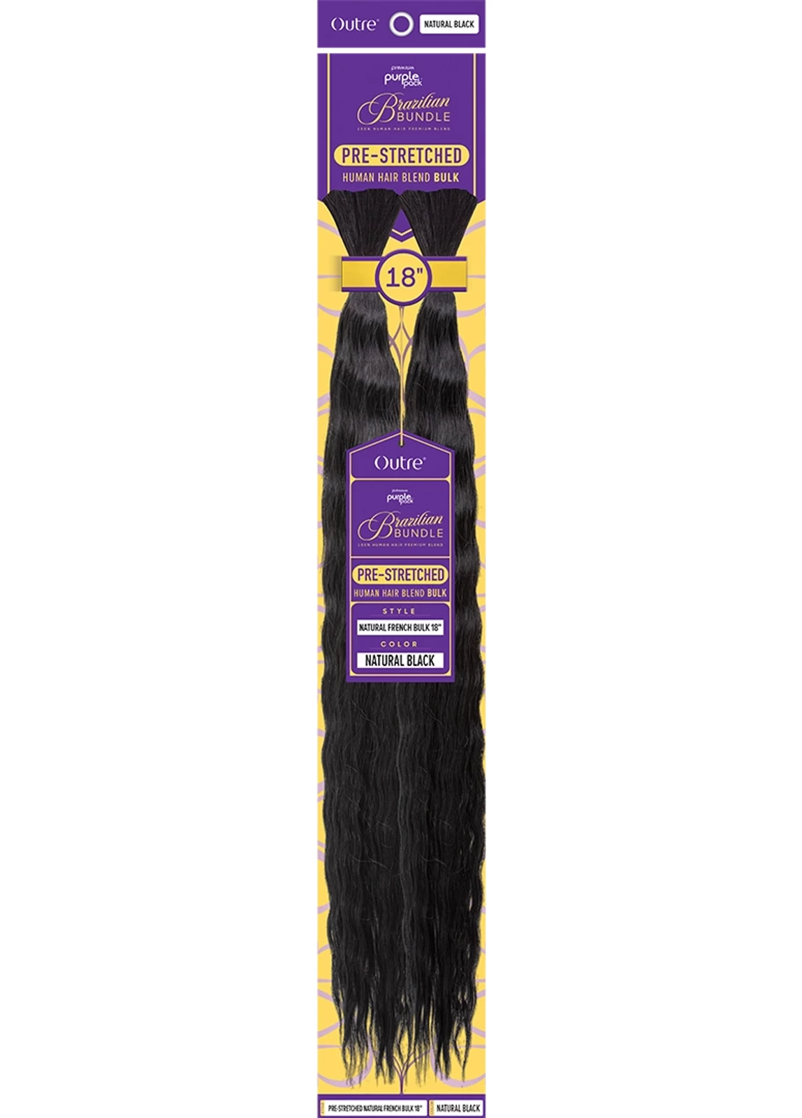 OUTRE Purple Brazilian Pre-Stretched Natural French Bulk (18"- 24")