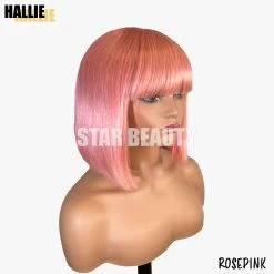 Bellatique 100% Human Hair Full Wig - HALLIE (ROSE PINK)