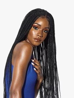 SENSATIONNEL Cloud 9 Ruwa 4x4 Hand Braided Lace Wig - BOX BRAID 36