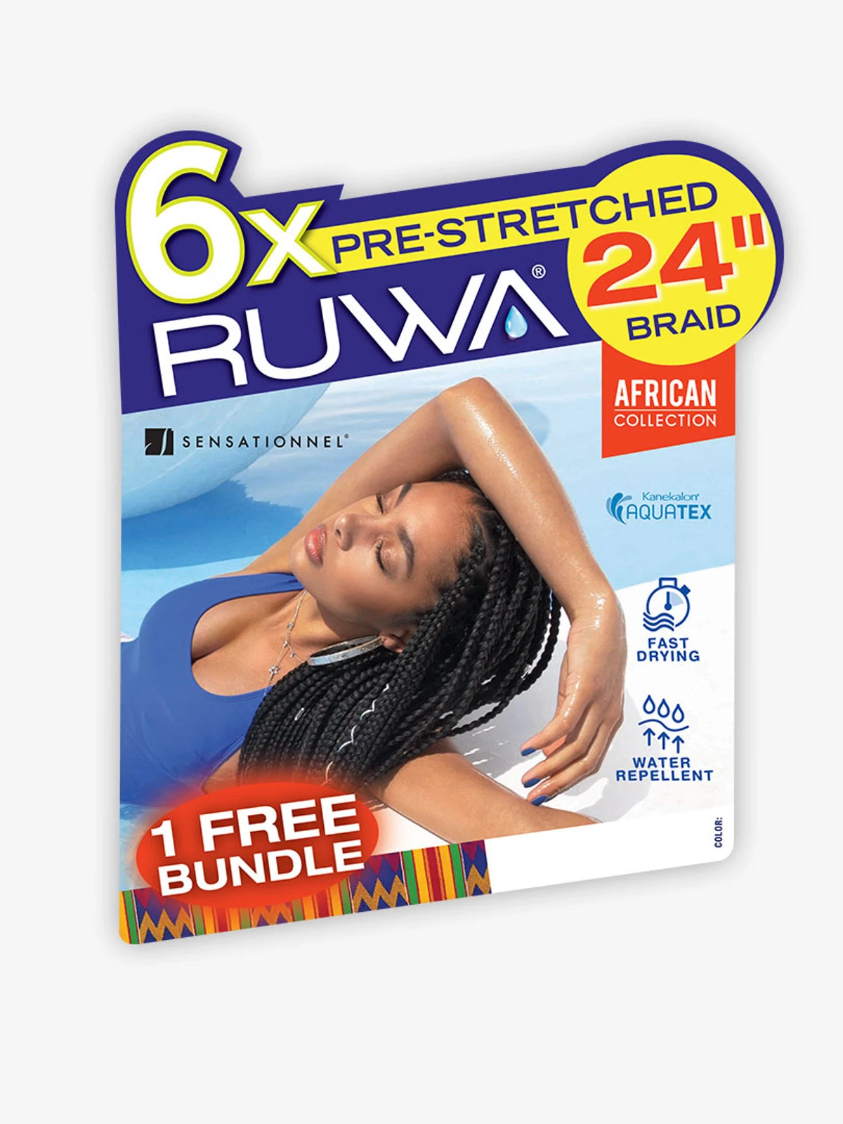 SENSATIONNEL 6X Ruwa Pre-Stretched Braiding Hair 24" - Image 3